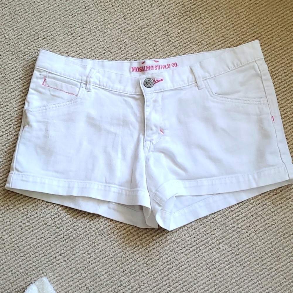 White Jean Shorts